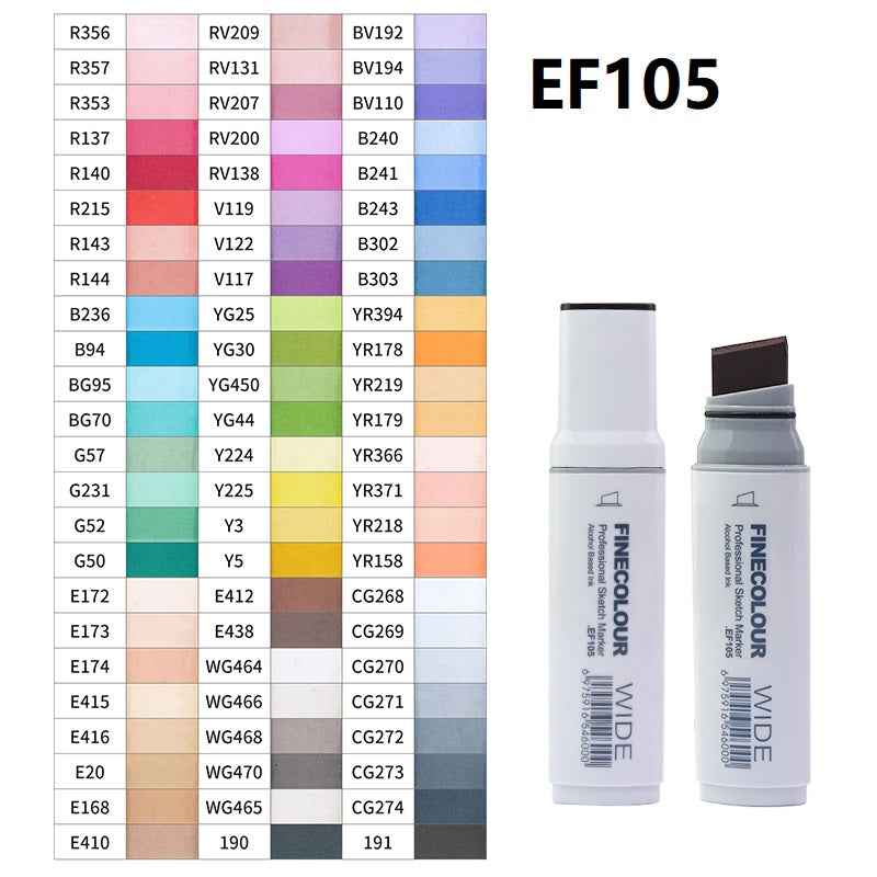 FINECOLOUR EF105 Wide-Tip Alcohol Sketch Marker Set 72 Color