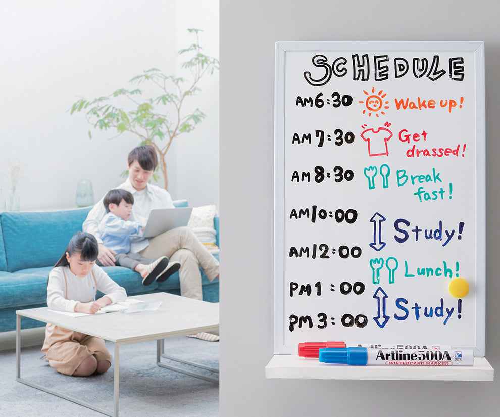 Artline 500A Whiteboard Markers | 2.0mm Bullet Tip | Low Odor 3 Pack