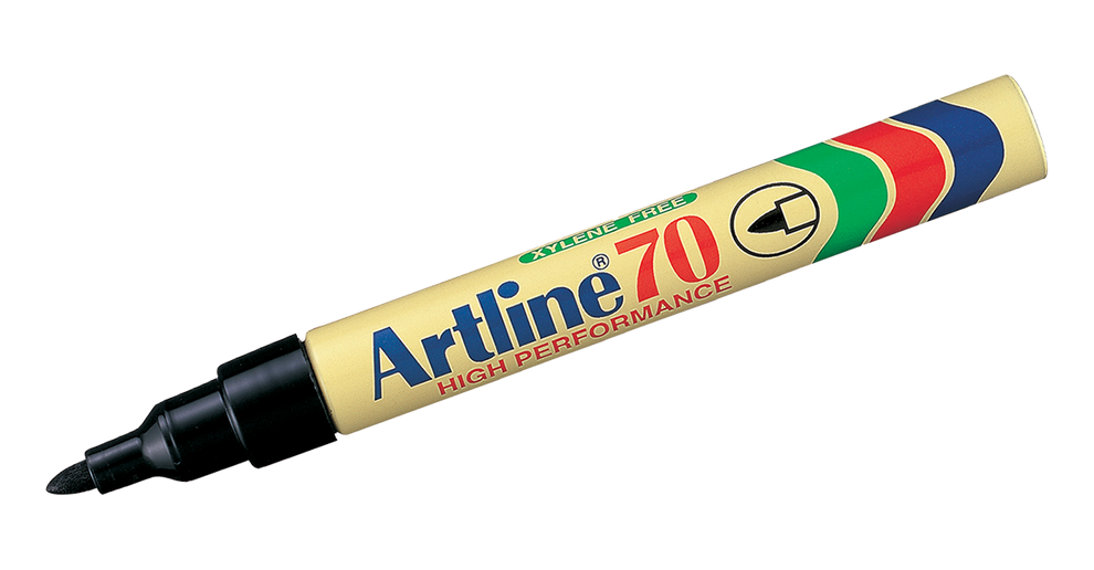 Artline 70 Permanent Marker 1.5mm Bullet Tip,8 Colors Pack