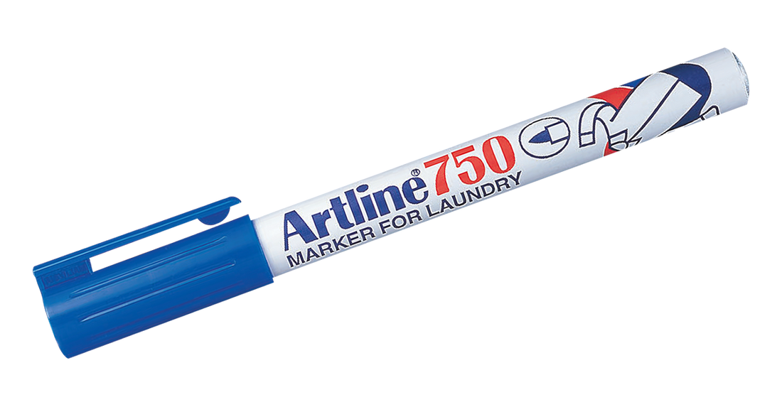 Artline EK-750 Laundry Markers,0.7mm Fine Tip,3 Pack 3 Black