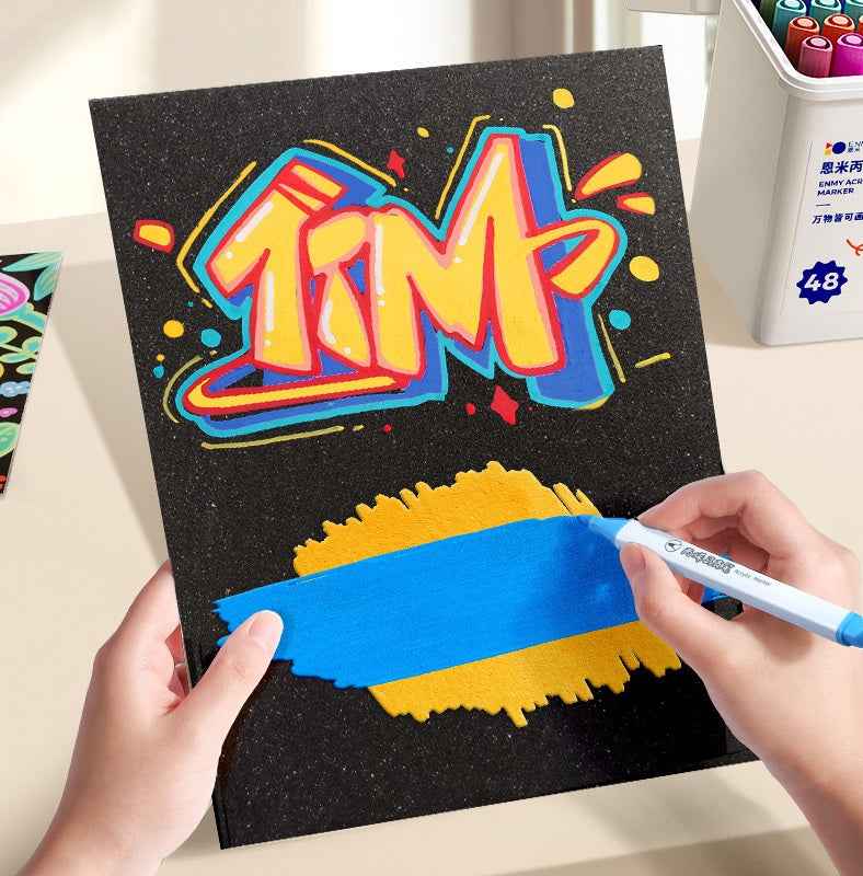 ENMY Acrylic Markers 36/48/80-Color Sets for Kids Drawing Coloring