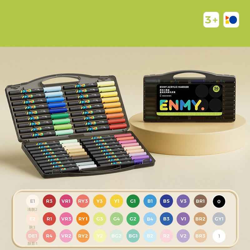 ENMY 80/60/48/36/24 Colors Liquid Acrylic Paint Markers 24 Color