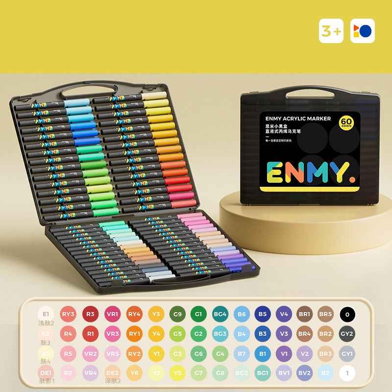 ENMY 80/60/48/36/24 Colors Liquid Acrylic Paint Markers 60 Color