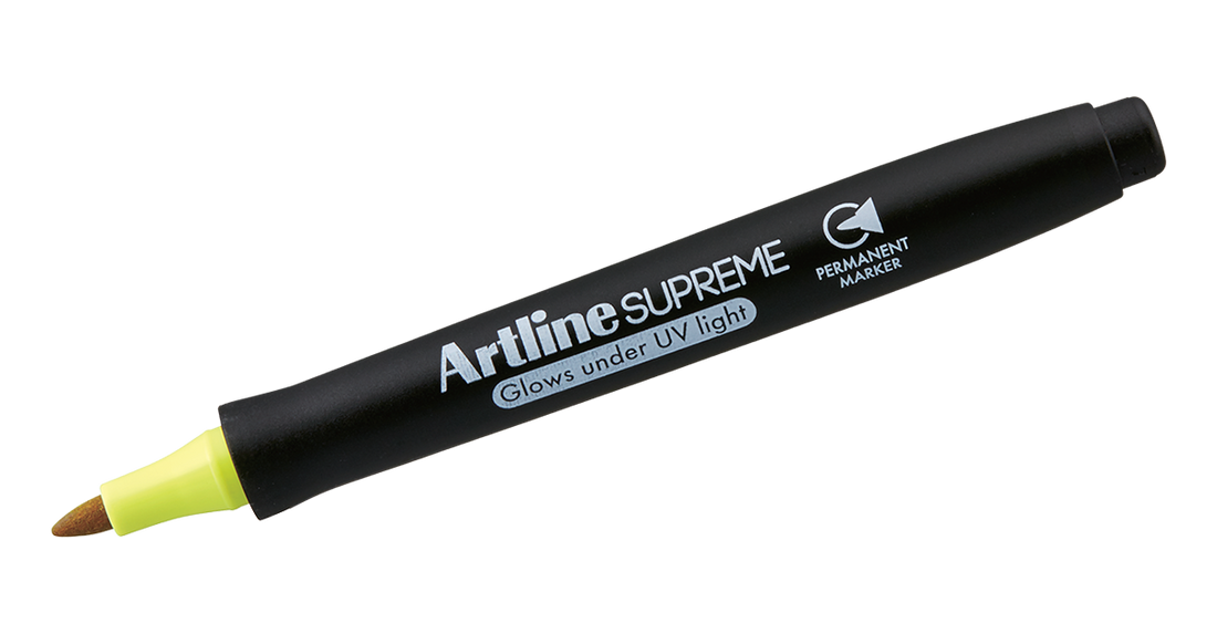 Artline SUPREME PERMANENT MARKER Glows Under UV Light 1.0MM 4 Pack