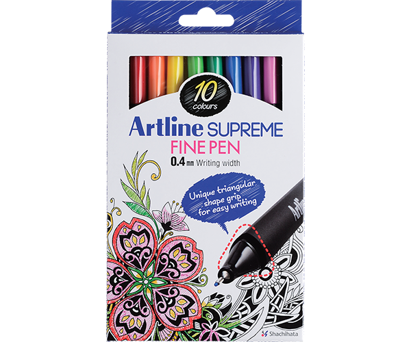 Artline SUPREME Fine Pen Sets | 0.4mm Fine Tip 10/20/30 Colors 10 Color