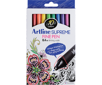 Artline SUPREME Fine Pen Sets | 0.4mm Fine Tip 10/20/30 Colors 10 Color