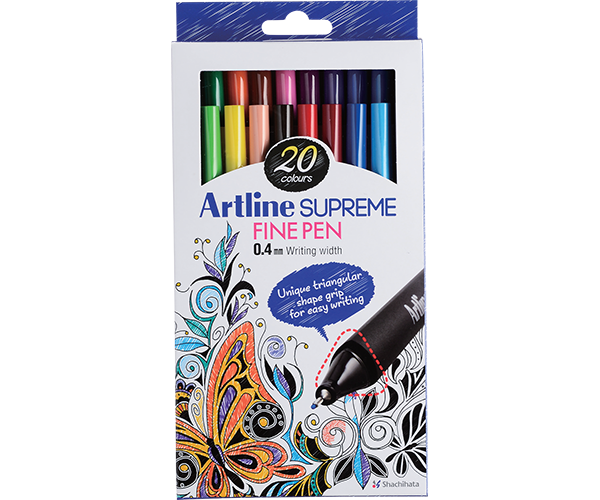 Artline SUPREME Fine Pen Sets | 0.4mm Fine Tip 10/20/30 Colors 10 Color