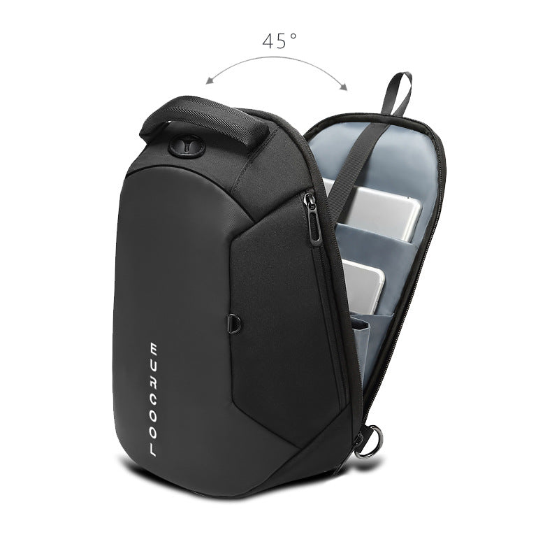 EURCOOL 1285 Men's Black Outdoor Sling Chest Bag