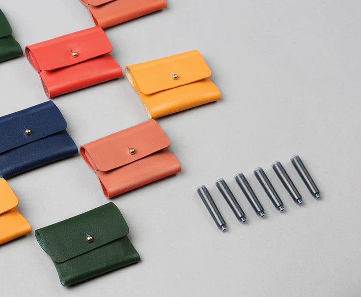 Foldable Handmade Leather Ink Fountain Pen