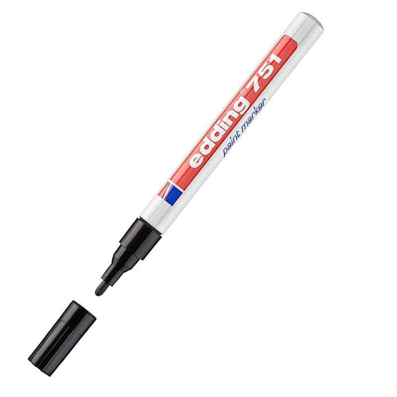 Edding 751 Paint Marker 1-2mm Round Nib Black