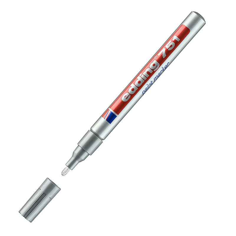Edding 751 Paint Marker 1-2mm Round Nib Silver