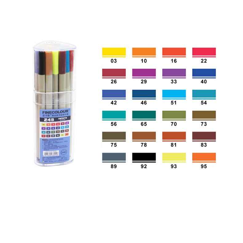 FINECOLOUR EF300 Colored Fineliner Set of 24 B