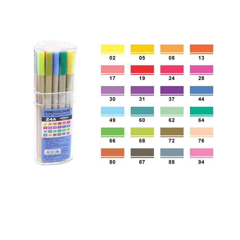 FINECOLOUR EF300 Colored Fineliner Set of 24 A
