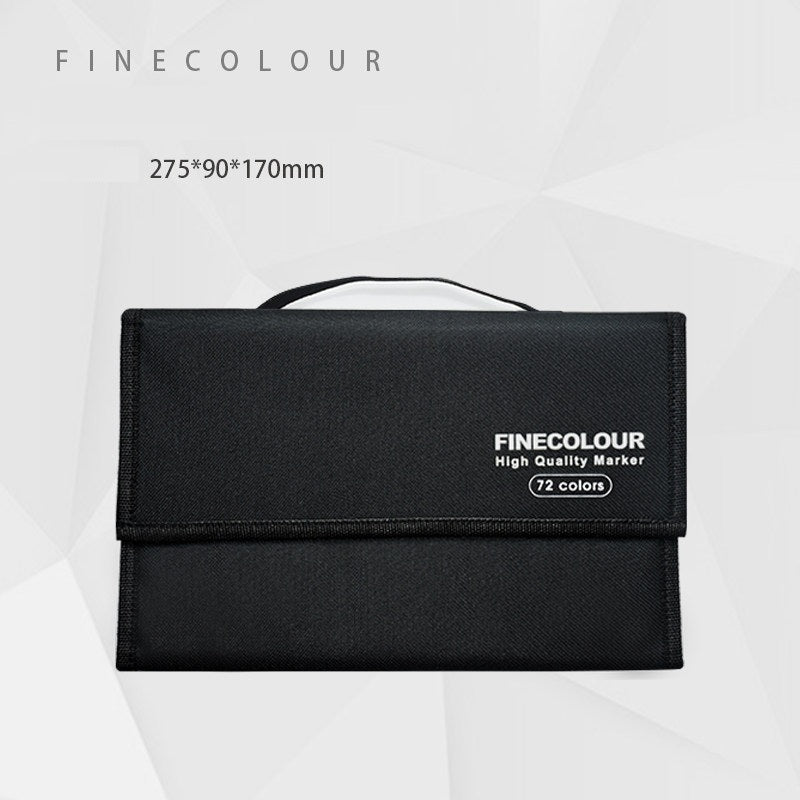 FINECOLOUR Black Nylon Marker Storage Case with Handle | 12–72 Slots 72 Slots
