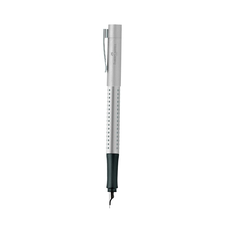 Faber-Castell Grip Fountain Pen Fine Nib Silver