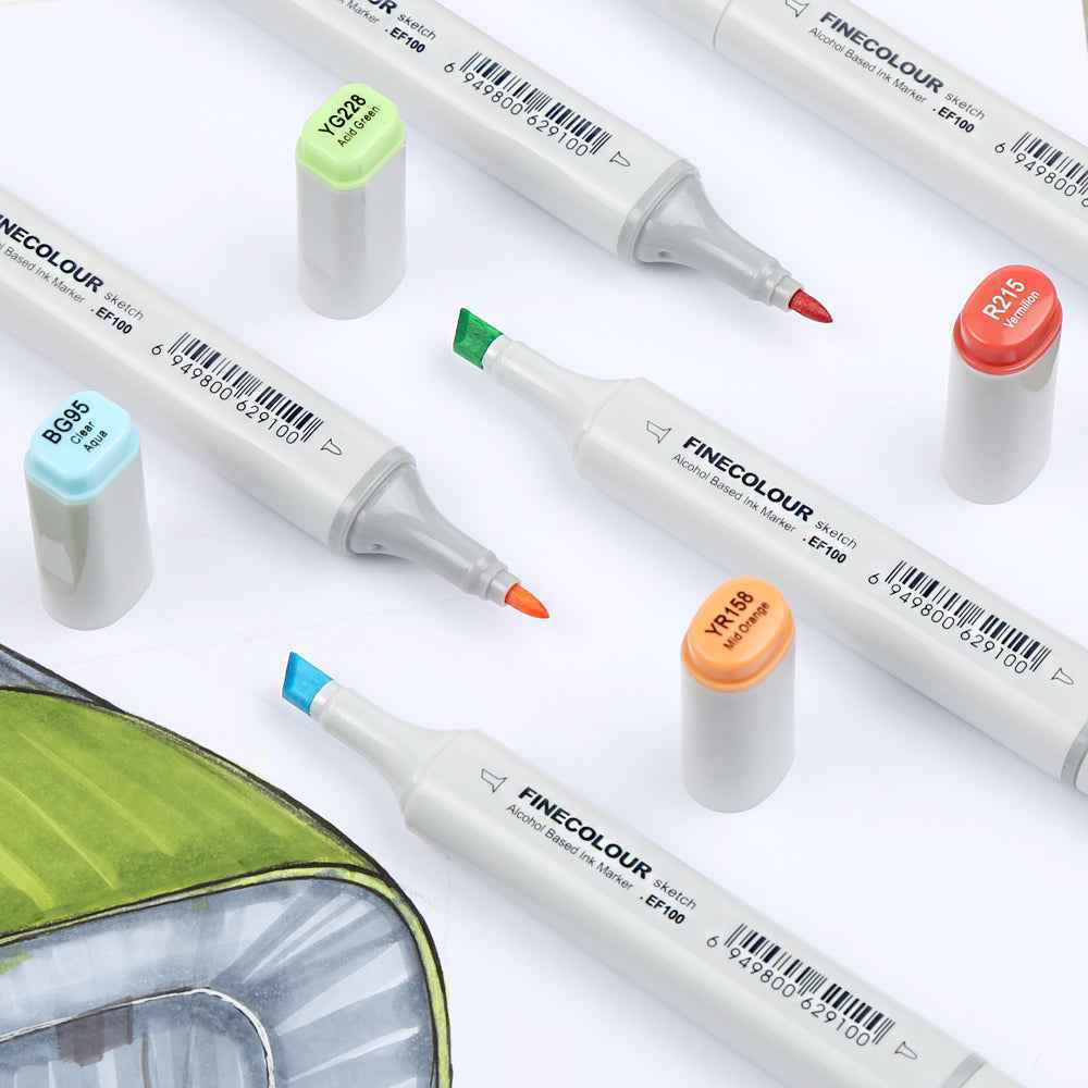FINECOLOUR EF100 Anime & Manga Alcohol Marker Set 36 Colors