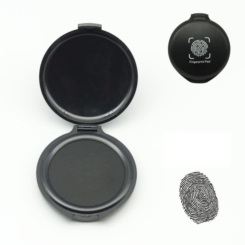 3 Pack Stamp Thumbprint Fingerprint Pad Black Blue Red Ink 3 Black