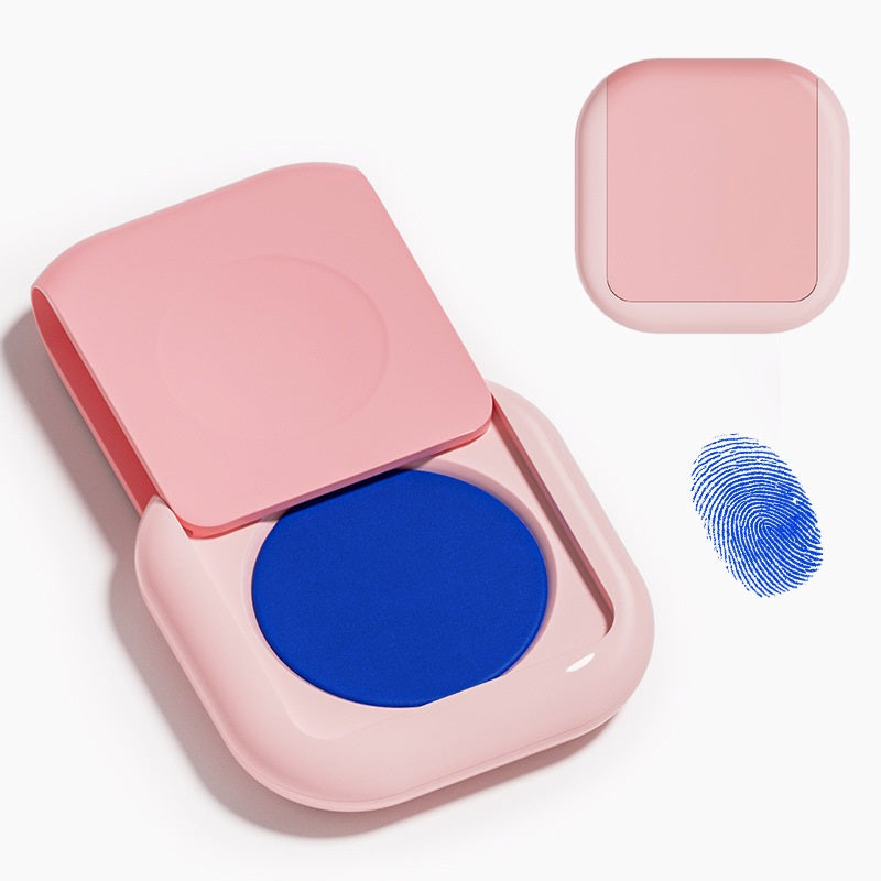 65mm Portable Fingerprint Ink Pad 3Pcs for Office Red/Blue/Black Blue A