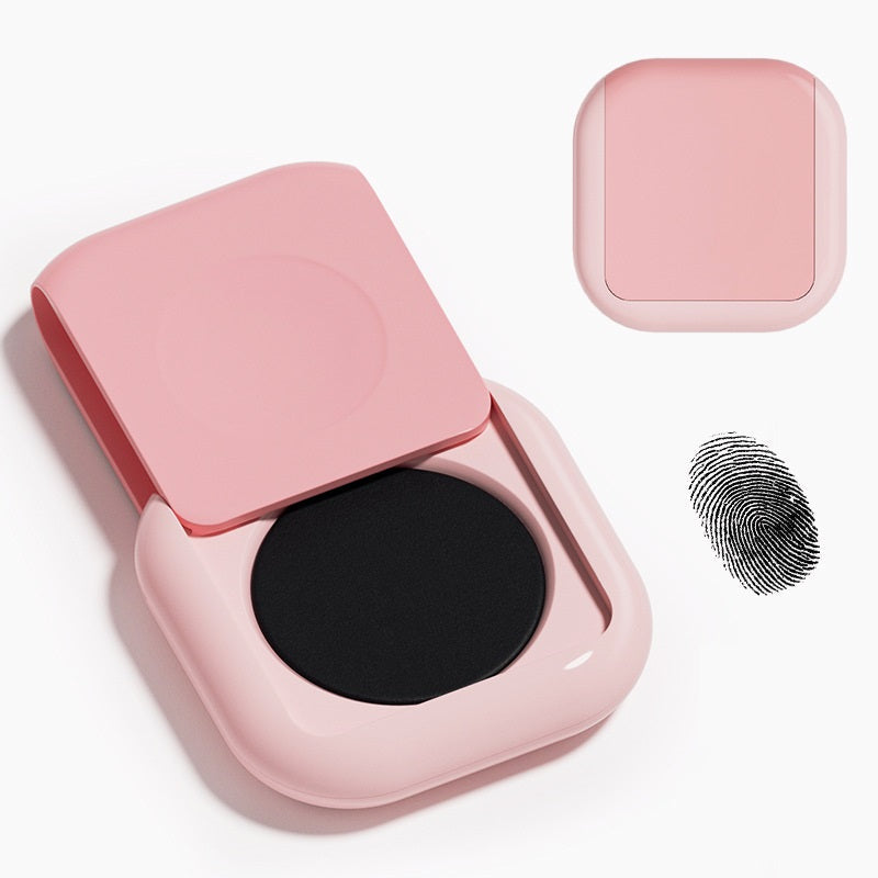 65mm Portable Fingerprint Ink Pad 3Pcs for Office Red/Blue/Black Black A
