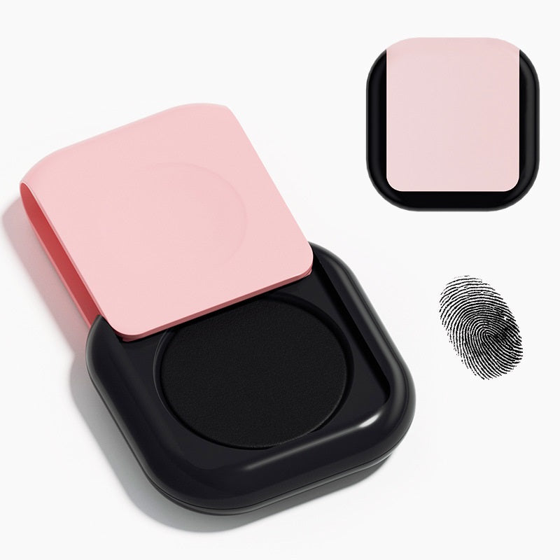 65mm Portable Fingerprint Ink Pad 3Pcs for Office Red/Blue/Black Black B