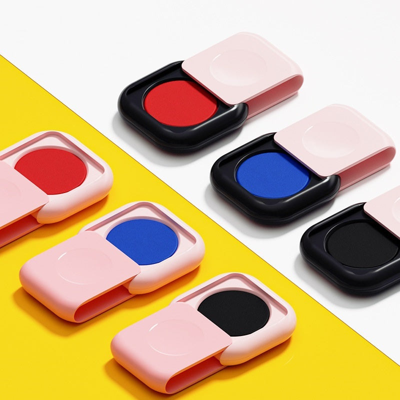 65mm Portable Fingerprint Ink Pad 3Pcs for Office Red/Blue/Black