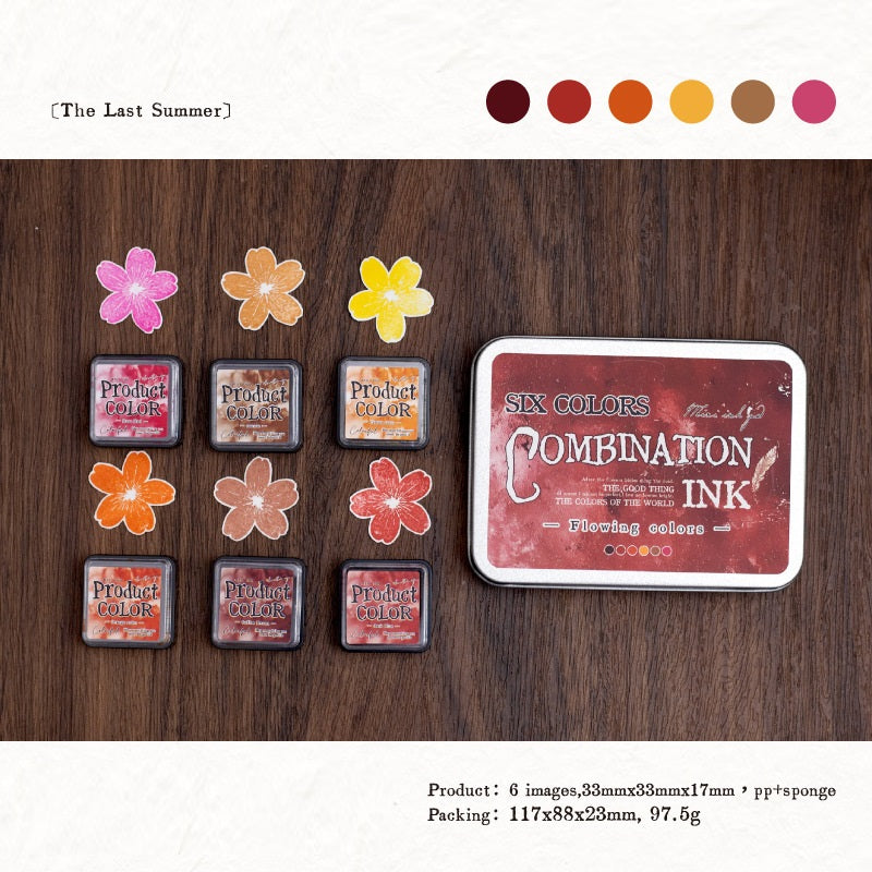 Flowing Colors Series Stamp Pad Set 6 Vibrant Ink Pads for Journaling #3