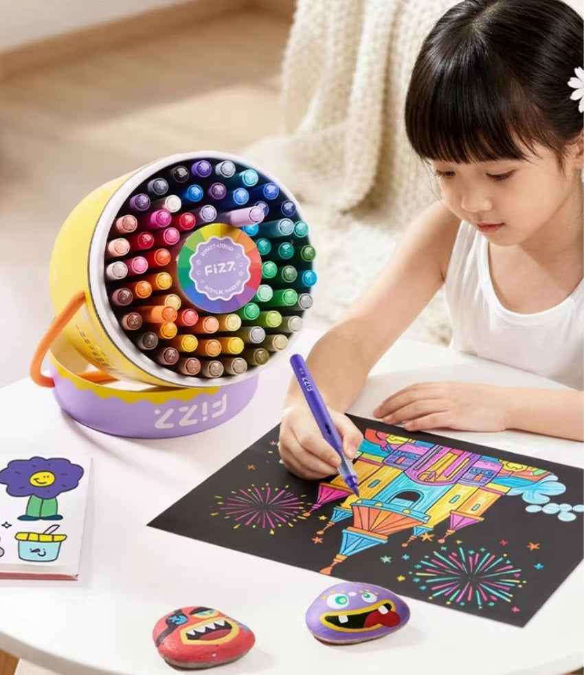 Fruit Color Acrylic Markers Set 24/36/60/80 Washable Kids Art Markers