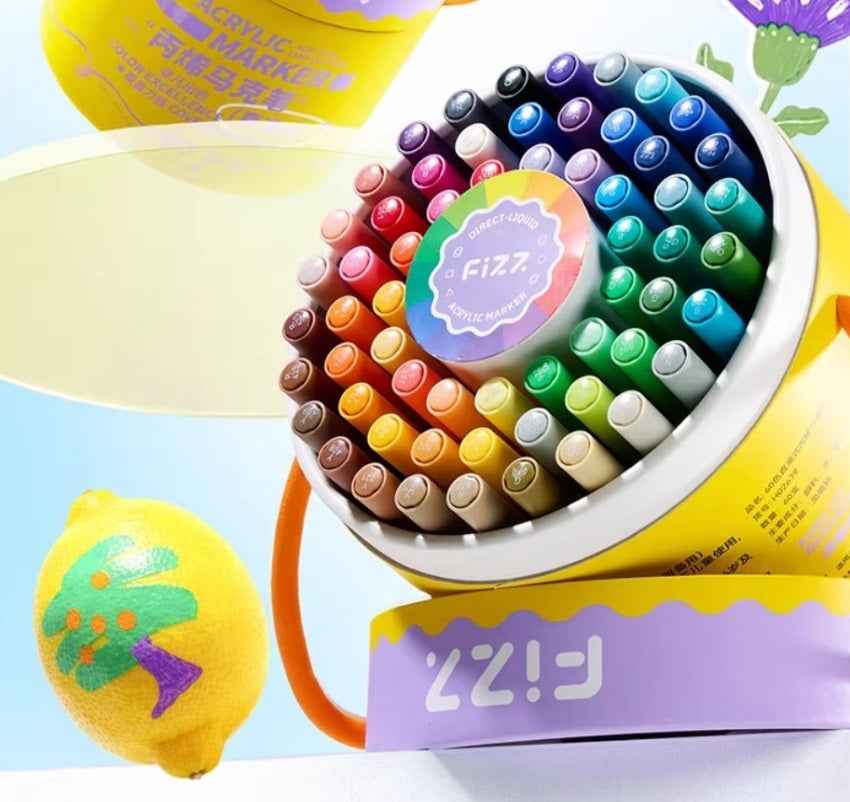 Fruit Color Acrylic Markers Set 24/36/60/80 Washable Kids Art Markers