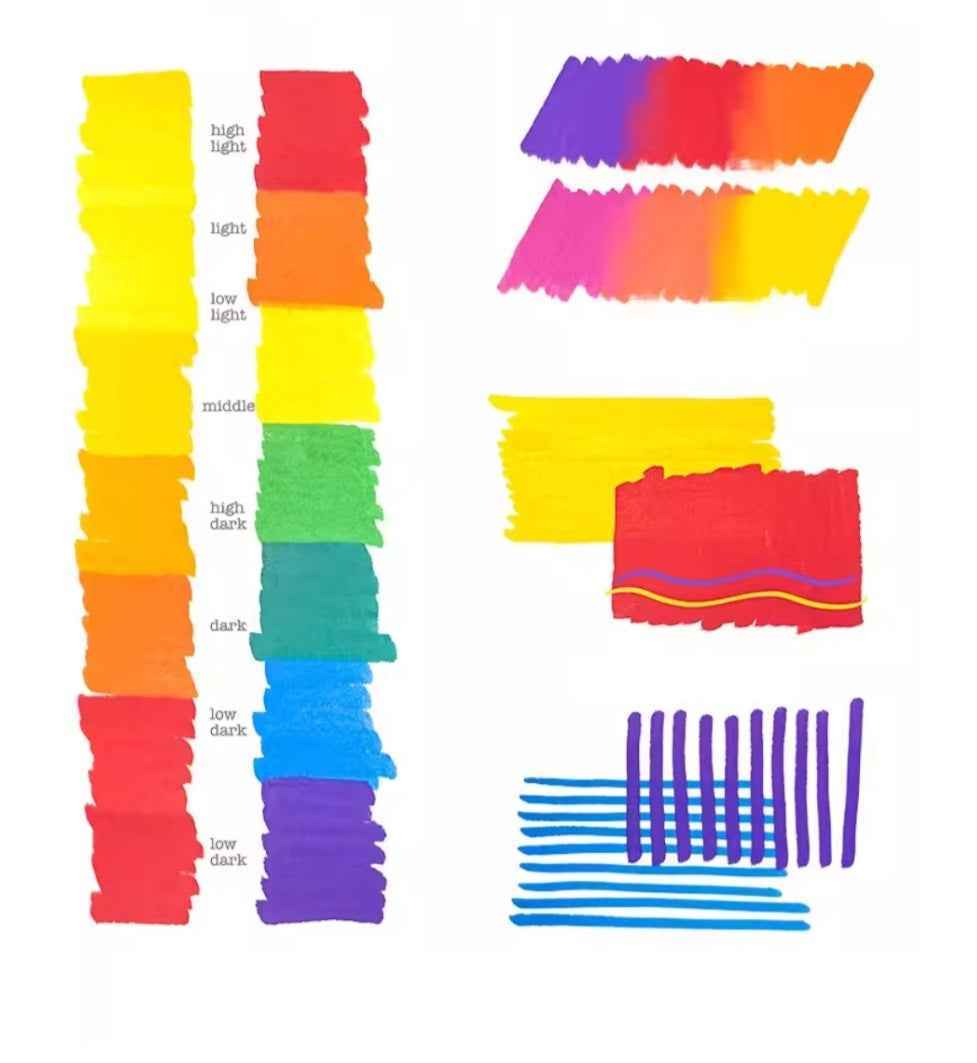 Fruit Color Acrylic Markers Set 24/36/60/80 Washable Kids Art Markers