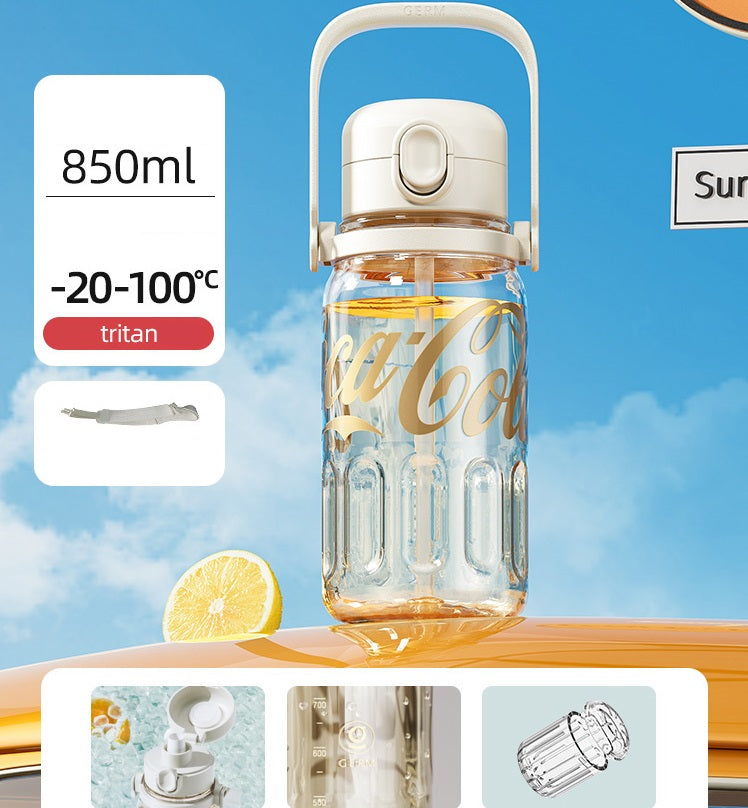 GERM x Coca-Cola Collab Summer Water Bottle - 850ml Large Sports Jug White