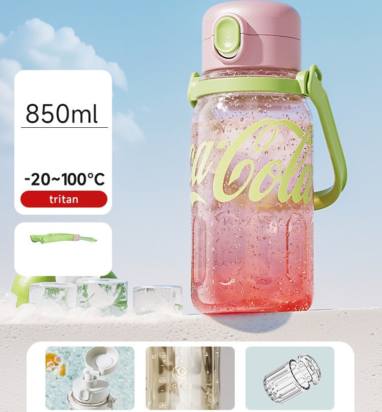 GERM x Coca-Cola Collab Summer Water Bottle - 850ml Large Sports Jug Pink