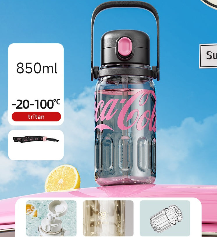 GERM x Coca-Cola Collab Summer Water Bottle - 850ml Large Sports Jug Black