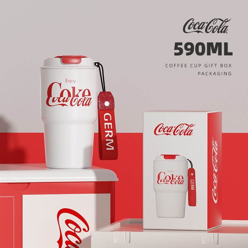 GERM x Coca-Cola Stainless Steel Travel Coffee Tumbler Red 590ml