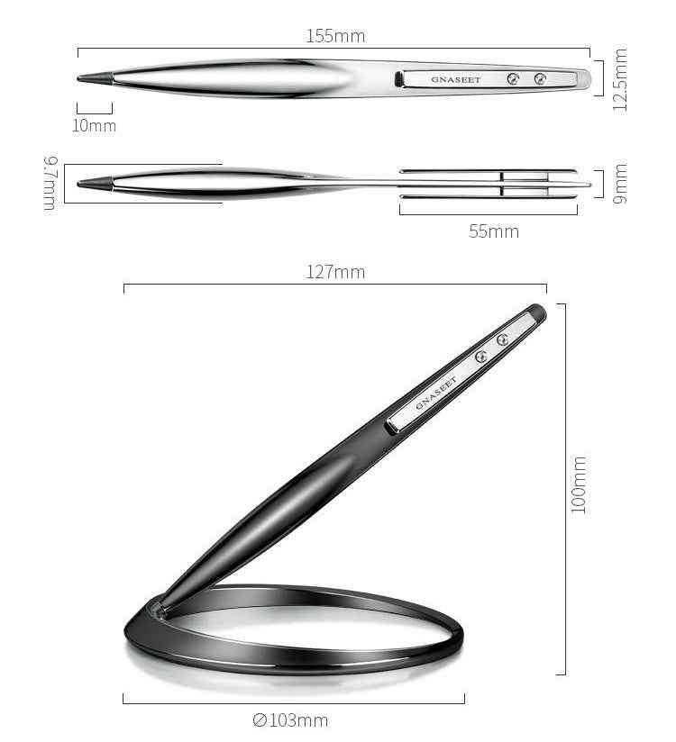 GNASEET Eternal Inkless Pen – Circular Metal Base