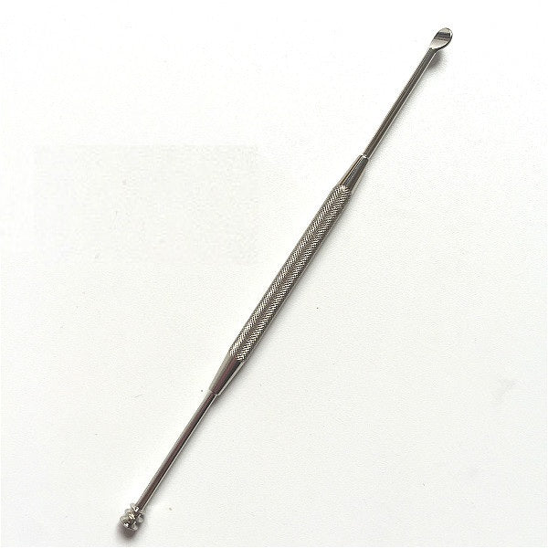 GREEN BELL 2-Way Screw & Spoon Ear Pick 115mm – Brass | Dual-Tip Spiral Screw & Spoon Ear Cleaner | Japan GREEN BELL