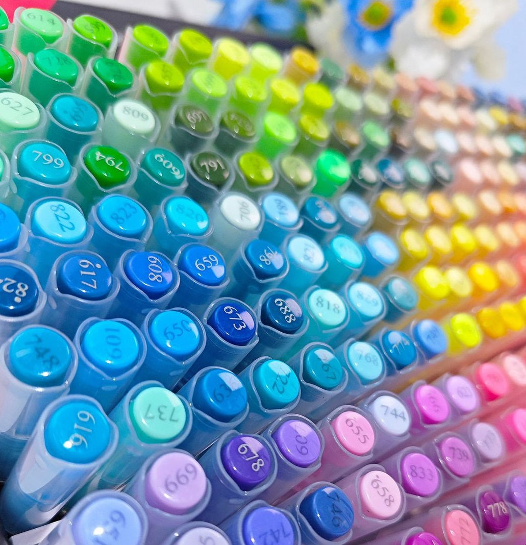 GuangNa GN8101 Soft Brush Acrylic Marker Set 48/60/72 Colors