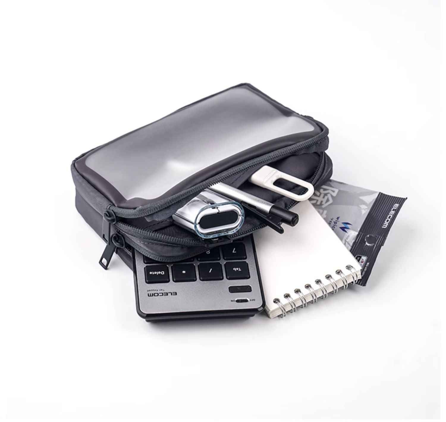 Transparent Makeup & Digital Organizer Bag – Travel Gadget Pouch