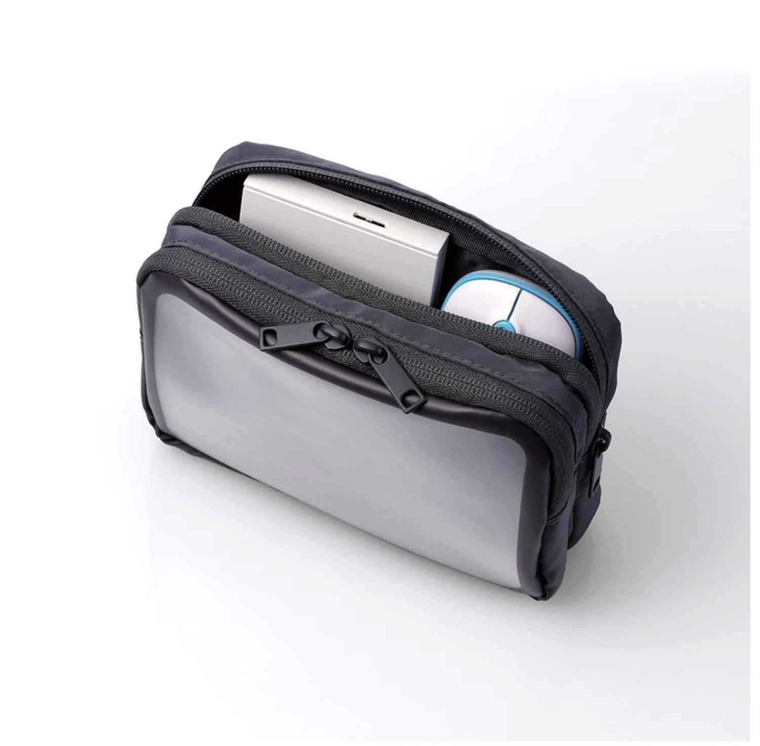 Transparent Makeup & Digital Organizer Bag – Travel Gadget Pouch