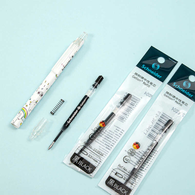 Schneider Awu Cat Click Gel Pen – 0.5mm Black Ink,3 Refills Included
