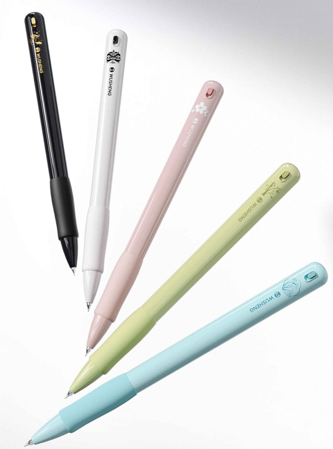 Gravity Sensor Gel Pen Auto Retract Black Ink 0.5mm with 2 Refills Black