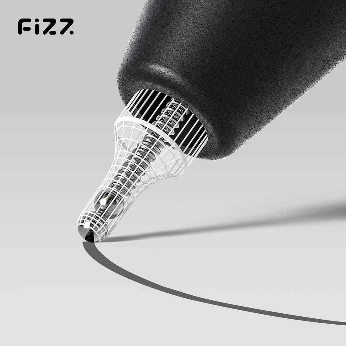 Guangbo Fizz 0.5mm Press Grip Gel Pen – Black Ink Pen with 2 Refills Gray