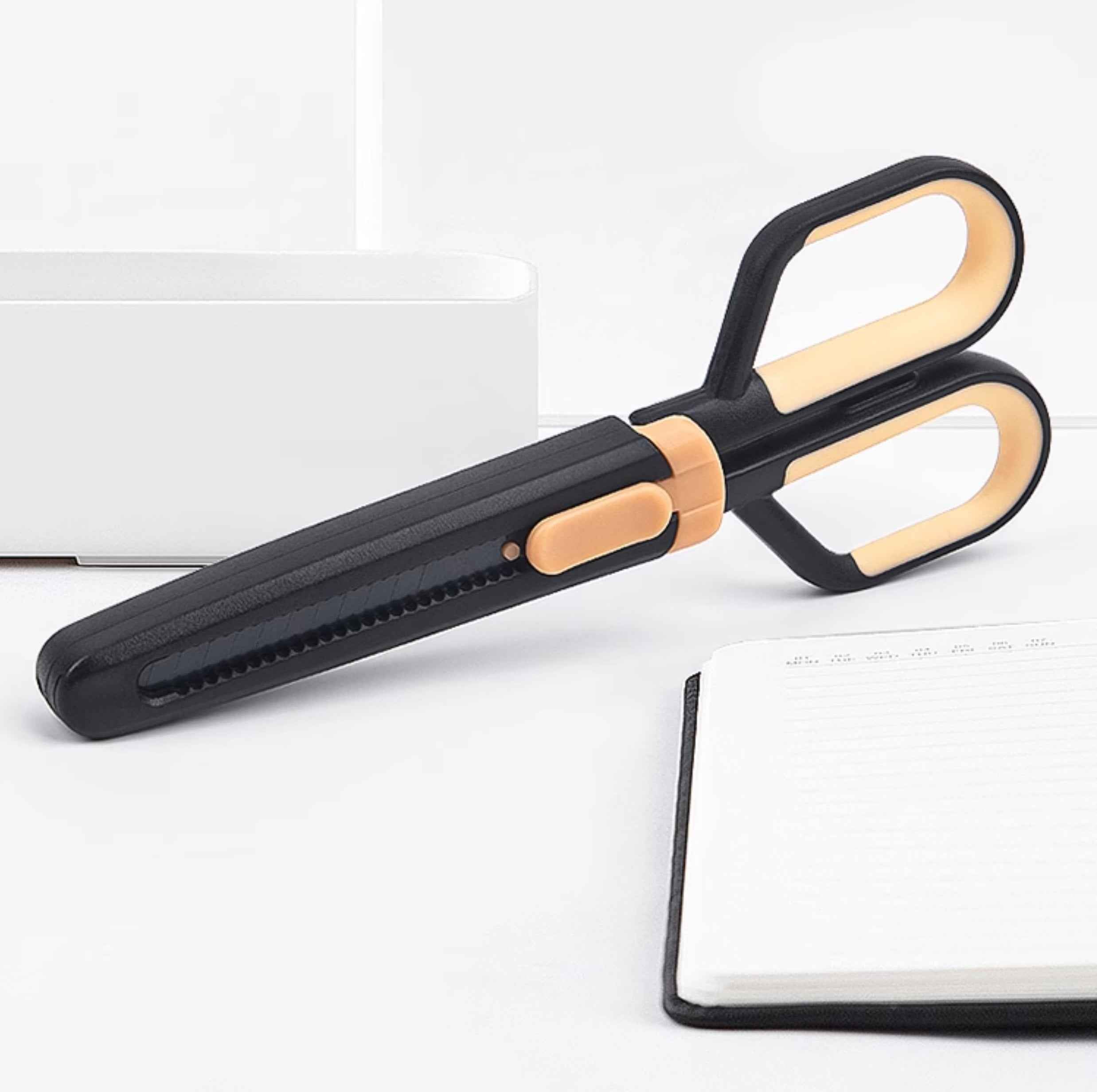 Guangbo Fizz Multi-Function Scissors & Knife Combo 2in1 Office Tool