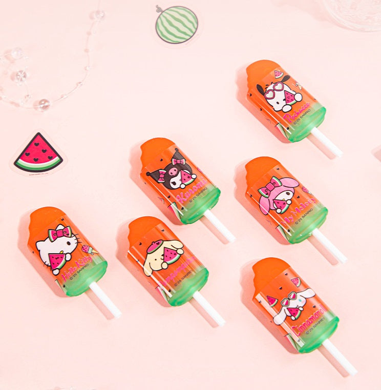 Guangbo 6-Pack Sanrio Watermelon Lollipop Erasers