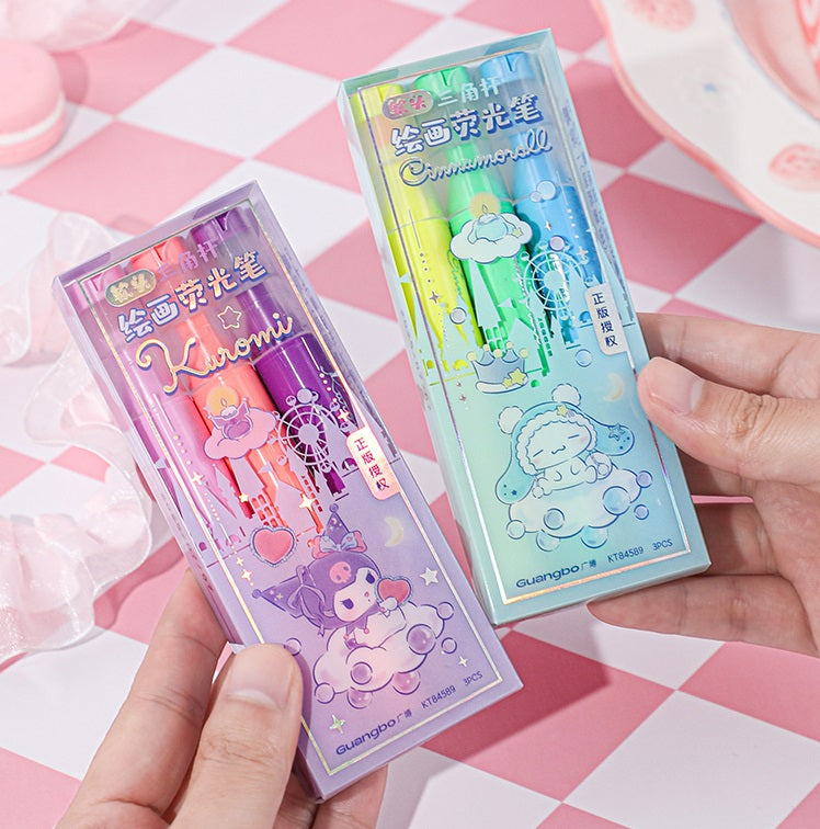 Guangbo Sanrio Kuromi & Pompompurin 6-Color Highlighters