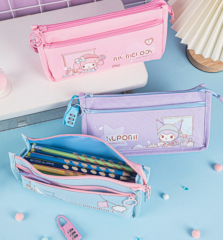 Guangbo Sanrio Password Lock Pencil Case Kuromi/My Melody/Cinnamoroll