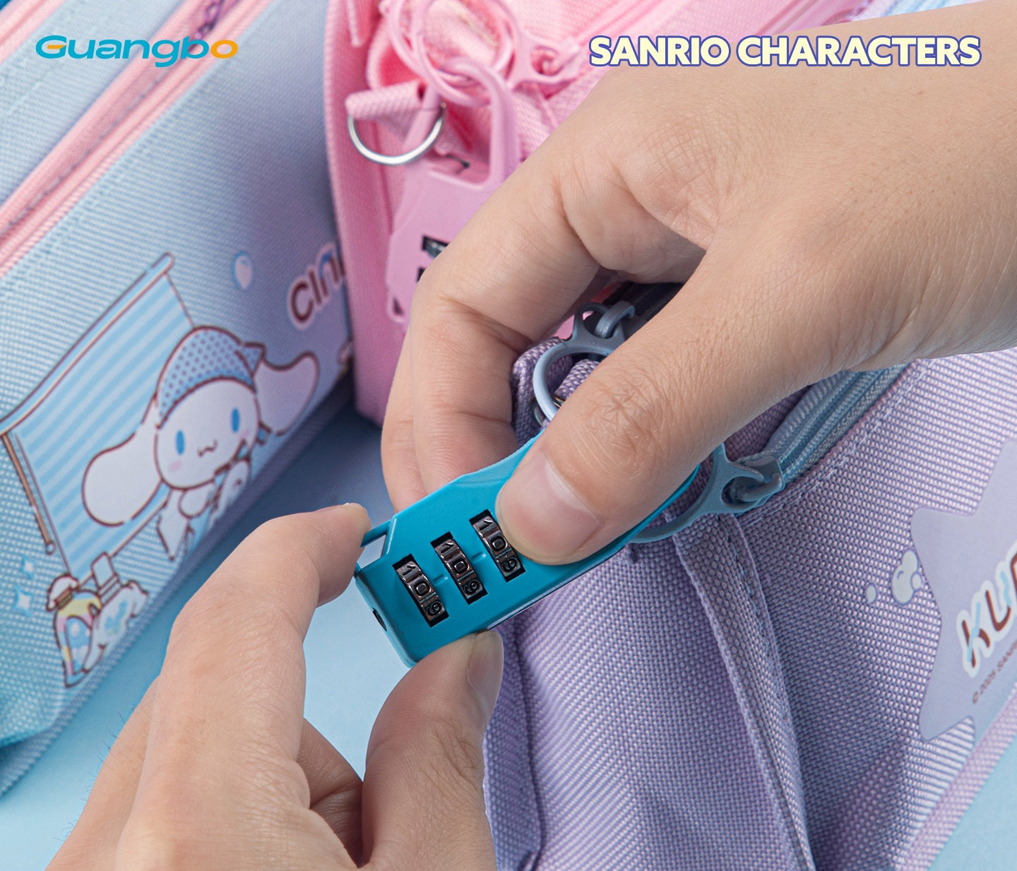 Guangbo Sanrio Password Lock Pencil Case Kuromi/My Melody/Cinnamoroll