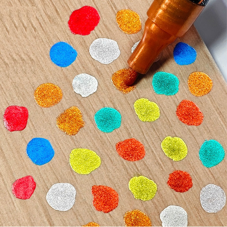 Guangna 169 Metallic Paint Marker Pens Oil-Based – 12-Color