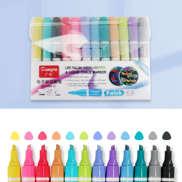 Guangna Liquid Chalk Markers Dry Erase 12 Pack Chisel Tip