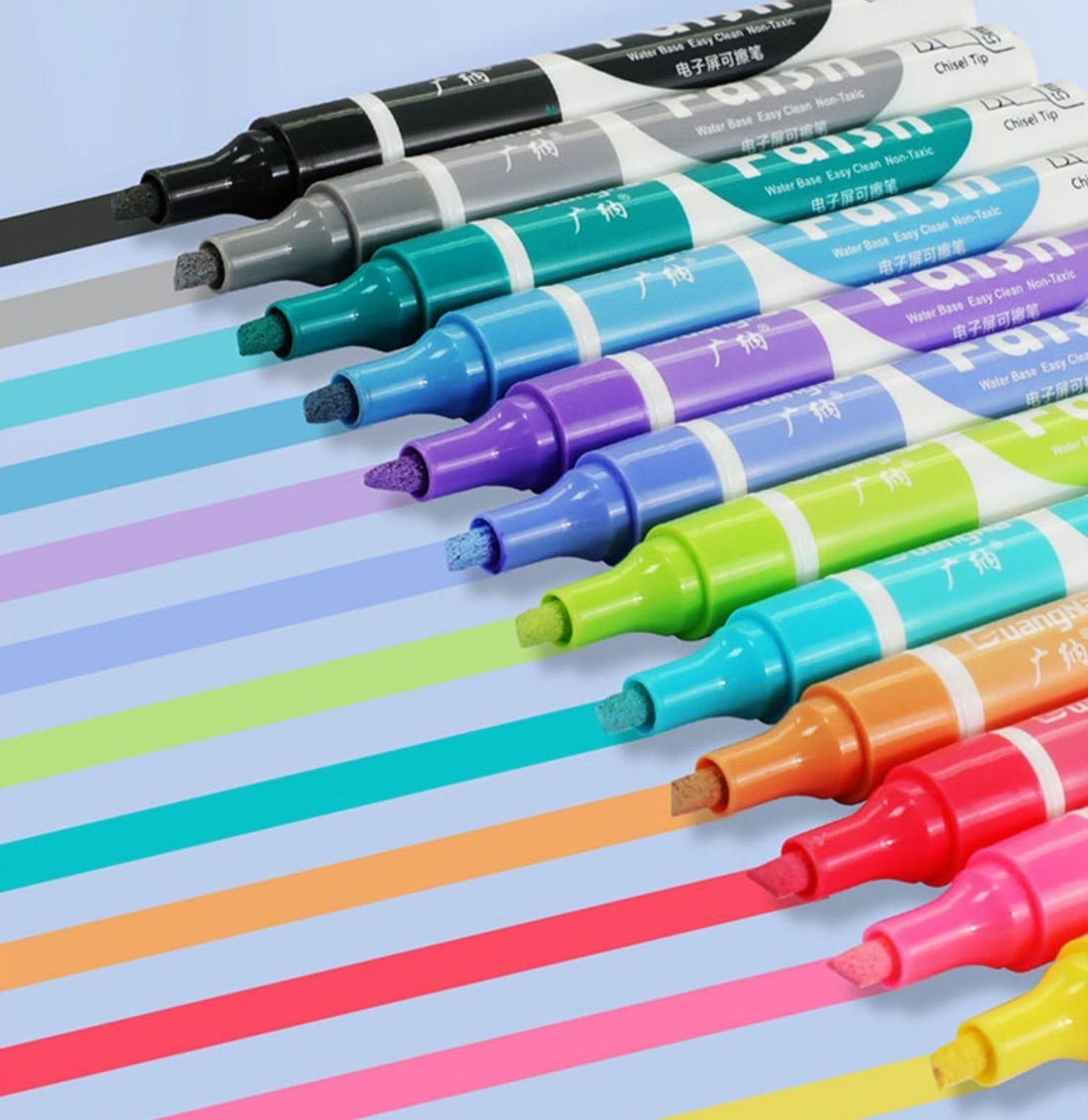Guangna Liquid Chalk Markers Dry Erase 12 Pack Chisel Tip