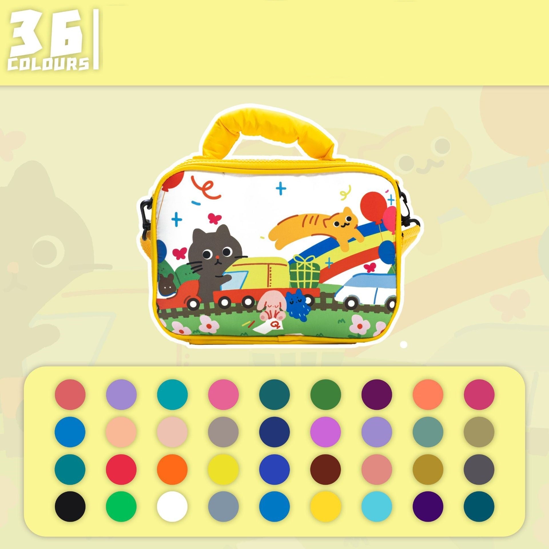 Kids Acrylic Paint Pens Paint Markers Set with 60-Slot Case 36 Color